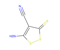 5-Amino-3-thioxo-3H-(1,2)dithiole-4-carbonitrile
