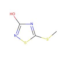 3-Hydroxy-5-methylmercapto-1,2,4-thiadiazole