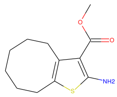 2-Amino-4,5,6,7,8,9-hexahydrocycloocta[b]-thiophene-3-carboxylic acid methyl ester
