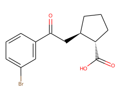 trans-2-[2-(3-bromophenyl)-2-oxoethyl]cyclopentane-1-carboxylic acid