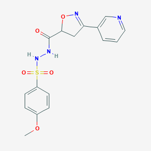 4-methoxy-N'-{[3-(3-pyridinyl)-4,5-dihydro-5-isoxazolyl]carbonyl}benzenesulfonohydrazide图片