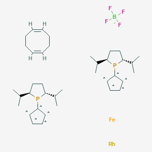 1,1-双((2R,5R)-2,5-二-异丙基膦杂环戊烷)二茂铁(环辛二烯)铑(I)图片
