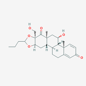16α,17-[(1RS)-Butylidenebis(oxy)]-11β-hydroxy-17-(hydroxymethyl)-D-homoandrosta-1,4-diene-3,17a-dione(Mixture of Diastereomers)图片