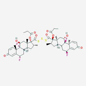 (6α,11β,16α,17α)-(6'α,11'β,16'α,17'α)-17,17'-(Trithiodicarbonyl)bis[6,9-difluoro-11-hydroxy-16-methyl-17-(1-oxopropoxy)-androsta-1,4-dien-3-one图片