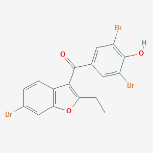 (6-Bromo-2-ethyl-3-benzofuranyl)(3,5-dibromo-4-hydroxyphenyl)methanone图片