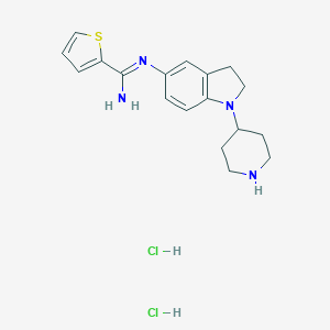 N-(1-PIPERIDIN-4-YL-2,3-DIHYDRO-1H-INDOL-5-YL)-THIOPHENE-2-CARBOXAMIDINE 2HCL图片