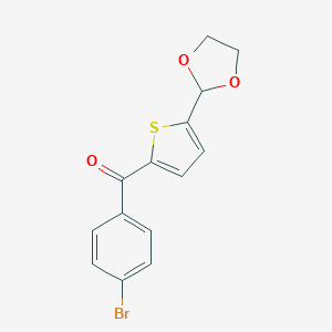 2-(4-Bromobenzoyl)-5-(1,3-dioxolan-2-yl)thiophene图片