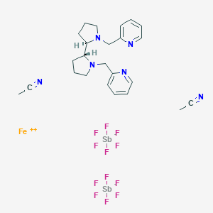 (2S,2'S)-(-)-[N,N'-双(2-吡啶基甲基]-2,2'-联吡咯烷双(乙腈)铁(II)六氟锑酸盐图片