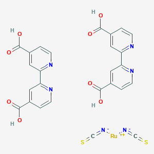 顺式-双(异硫氰基)双(2,2′-联吡啶基-4,4′-二羧基)钌(II)图片