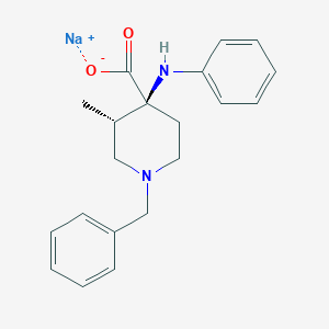 cis-3-Methyl-4-(phenylamino)-1-(phenylmethyl)-4-piperidinecarboxylic Acid Monosodium Salt图片