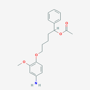 Benzyl alcohol,alpha-(4-(4-amino-2-methoxyphenoxy)butyl)-,acetate(ester)图片
