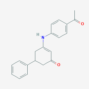 3-((4-acetylphenyl)amino)-5-phenylcyclohex-2-en-1-one图片