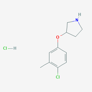 3-(4-Chloro-3-methylphenoxy)pyrrolidine Hydrochloride图片