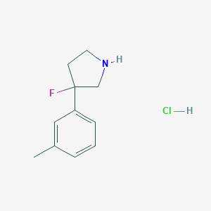 3-fluoro-3-(3-methylphenyl)pyrrolidine Hydrochloride图片