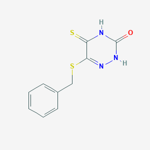 6-(benzylsulfanyl)-5-sulfanylidene-2,3,4,5-tetrahydro-1,2,4-triazin-3-one图片