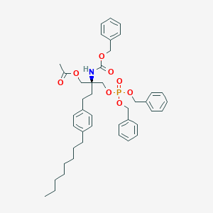 (S)-2-(Benzyloxycarbonyl)amine-2-(acetoxy)methyl-1-(dibenzyl)phosphoryloxy-4-(4-octylphenyl)butane图片