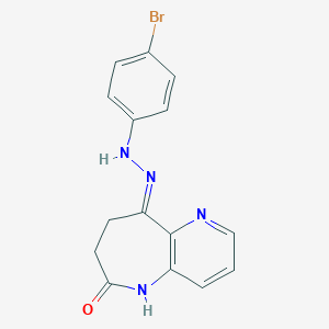 7,8-Dihydro-9-[2-(4-bromophenyl)hydrazone]-5H-pyrido[3,2-b]azepine-6,9-dione图片