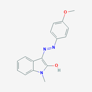 1-Methyl-1H-indole-2,3-dione 3-[N-(4-methoxyphenyl)hydrazone]图片