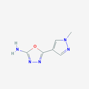 5-(1-Methyl-1H-pyrazol-4-yl)-1,3,4-oxadiazol-2-amine图片