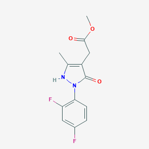 methyl 2-[2-(2,4-difluorophenyl)-5-methyl-3-oxo-2,3-dihydro-1H-pyrazol-4-yl]acetate图片