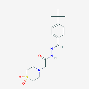 N'-{(E)-[4-(tert-Butyl)phenyl]methylidene}-2-(1,1-dioxo-1lambda~6~,4-thiazinan-4-yl)acetohydrazideͼƬ