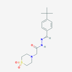 N'-{(E)-[4-(tert-Butyl)phenyl]methylidene}-2-(1,1-dioxo-1lambda~6~,4-thiazinan-4-yl)acetohydrazide图片