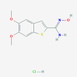 N'-Hydroxy-5,6-dimethoxy-1-benzothiophene-2-carboximidamide hydrochloride图片