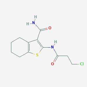 2-(3-Chloropropanamido)-4,5,6,7-tetrahydro-1-benzothiophene-3-carboxamide图片