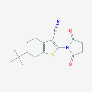 6-tert-Butyl-2-(2,5-dioxo-2,5-dihydro-1H-pyrrol-1-yl)-4,5,6,7-tetrahydro-1-benzothiophene-3-carbonitrile图片