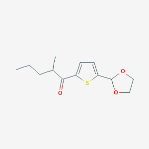 5-(1,3-Dioxolan-2-yl)-2-thienyl 1-methylbutyl ketone图片