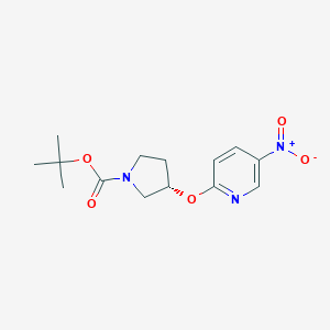 (S)-tert-Butyl 3-(5-nitropyridin-2-yloxy)pyrrolidine-1-carboxylate图片