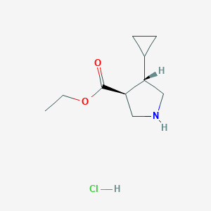 ethyl trans-4-cyclopropylpyrrolidine-3-carboxylate hydrochloride图片