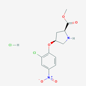Methyl(2S,4S)-4-(2-chloro-4-nitrophenoxy)-2-pyrrolidinecarboxylate hydrochloride图片