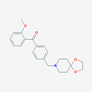 4'-[8-(1,4-dioxa-8-azaspiro[4,5]decyl)methyl]-2-methoxy benzophenone图片
