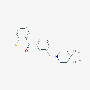 3'-[8-(1,4-dioxa-8-azaspiro[4,5]decyl)methyl]-2-thiomethyl benzophenone图片