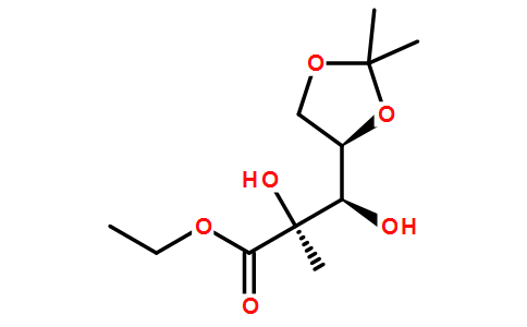 2-C-甲基-4,5-O-(1-甲基乙烯基)-D-阿拉伯糖酸乙酯图片