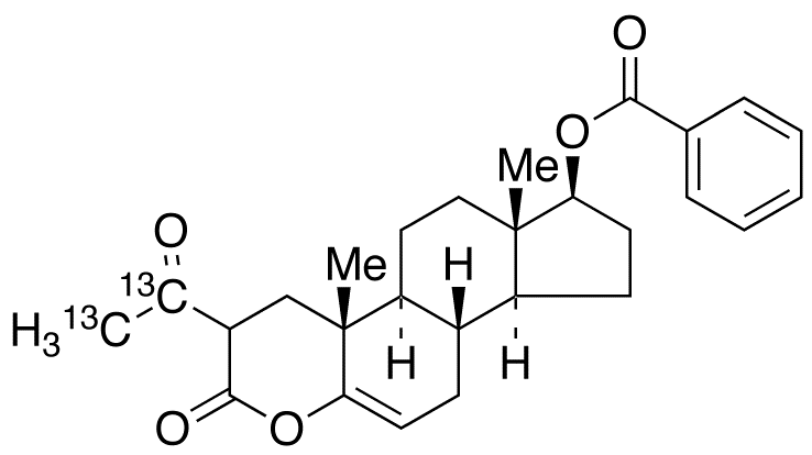 (17β)-2-(Acetyl-13C2)-17-(benzoyloxy)-4-oxaandrost-5-en-3-one图片
