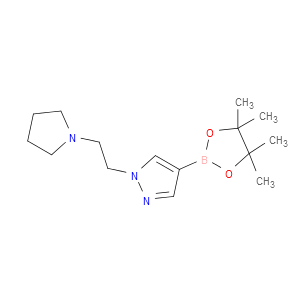 1-[2-(1-吡咯烷)乙基]-4-(4,4,5,5-四甲基-1,3,2-二恶硼烷-2-基)-1H-吡唑图片