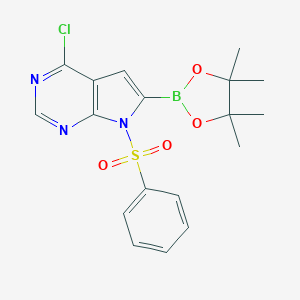 4-Chloro-7-(phenylsulfonyl)-6-(4,4,5,5-tetramethyl-1,3,2-dioxaborolan-2-yl)-7H-pyrrolo[2,3-d]pyrimidine图片