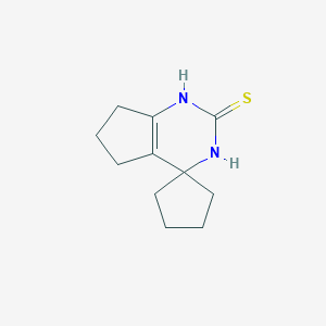 1',5',6',7'-Tetrahydrospiro[cyclopentane-1,4'-cyclopenta[d]pyrimidine]-2'-thiol图片