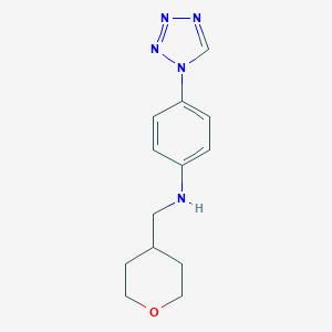 N-(oxan-4-ylmethyl)-4-(1H-1,2,3,4-tetrazol-1-yl)aniline图片