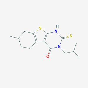 11-Methyl-4-(2-methylpropyl)-5-sulfanyl-8-thia-4,6-diazatricyclo[7,4,0,0,2,7]trideca-1(9),2(7),5-trien-3-one图片