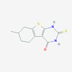 11-Methyl-5-sulfanyl-8-thia-4,6-diazatricyclo[7,4,0,0,2,7]trideca-1(9),2(7),5-trien-3-one图片