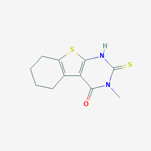 4-Methyl-5-sulfanyl-8-thia-4,6-diazatricyclo[7,4,0,0,2,7]trideca-1(9),2(7),5-trien-3-one图片