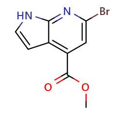 methyl6-bromo-1H-pyrrolo[2,3-b]pyridine-4-carboxylate图片