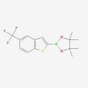4,4,5,5-tetramethyl-2-[5-(trifluoromethyl)benzothiophen-2-yl]-1,3,2-dioxaborolane图片