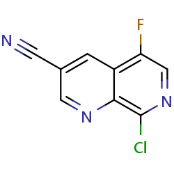8-chloro-5-fluoro-1,7-naphthyridine-3-carbonitrile图片