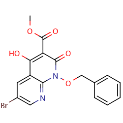 methyl1-(benzyloxy)-6-bromo-4-hydroxy-2-oxo-1,2-dihydro-1,8-naphthyridine-3-carboxylate图片