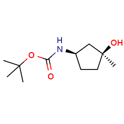 tert-butylN-[(1R,3S)-rel-3-hydroxy-3-methylcyclopentyl]carbamate图片