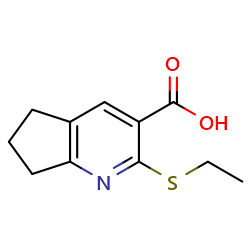 2-(ethylsulfanyl)-5H,6H,7H-cyclopenta[b]pyridine-3-carboxylicacid图片